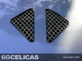 Finished custom hood vents with decorative mesh installed