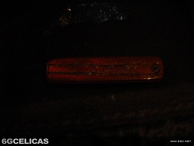 Original amber sidemarker lens before modification