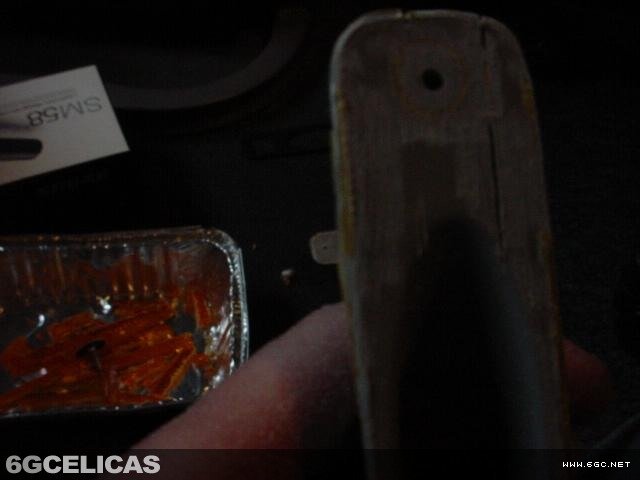 Process of removing amber lens material with tools